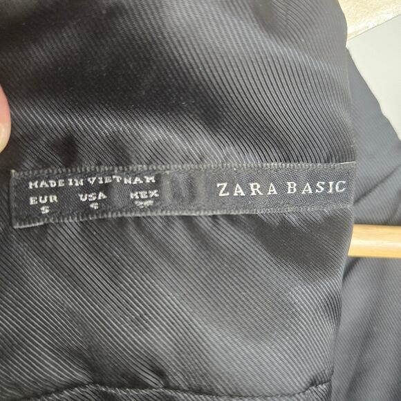 ZARA Gray Women's Wool Blend Cap Sleeve Dress with Hidden Zipper Size Small - Picture 12 of 13